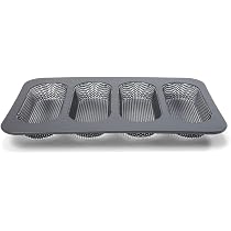 Moule à Baguettes Patisse 2 Compartiments - Acier Perforé 38x17cm - Pour Pains Et Tuiles