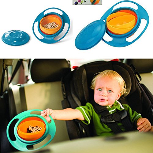 mr.caller Gyro Bowl Rotary No Spilling Cup Pod Lid Bpa Free Great Fun Baby Kids Snack Food