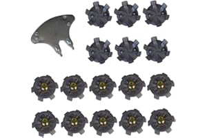 MUZRUNQ Golf Spikes Golf Shoe Spikes Replacement Golf Shoe Studs with Spanner Tool Fast Twist Golf Spikes for Golf Shoe Accessories 16PCS+1Tool