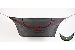 Ticket To The Moon - Moustiquaire 360 ° pour hamac - Protection Universelle Parfaite Contre Les Insectes (Net: 200 Trous/cm²) - Seulement 485 g - Double Fermeture Circulaire ouvre Plafond