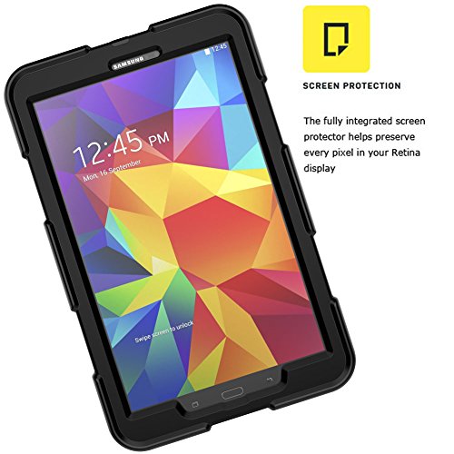 For Samsung Tab A 10.1 T580 Hülle,HAVE1SEE Heavy Duty Shockproof Hybrid Rugged Rubber Protective Stand Hülle For Samsung Tab A 10.1 T580 Schwarz - 4