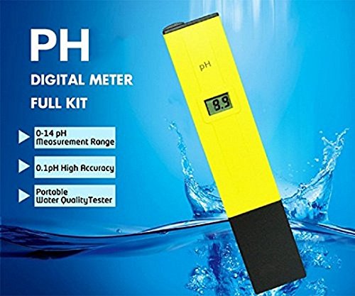 DIKETE® Digital LCD pH Messgerät pH Wert Wasser Messgerät Messer Tester Meter Prüfer mit 0.1, 0-14 für Schwimmbad, Pool, Landwirtschaft, Hobby, Profi-Gärtner, Orchideenzüchter , Aquarium ,Water Wasser Labor