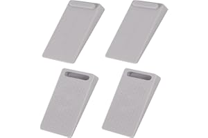 GGISUI 4pcs Cuña Puerta en Caucho Tope Puerta 9.4x4x2cm Sujeta Puertas Suelo Gris Adecuado para Todo Tipo de Puertas, Ventanas y Pisos Interiores Protege Pisos y Paredes
