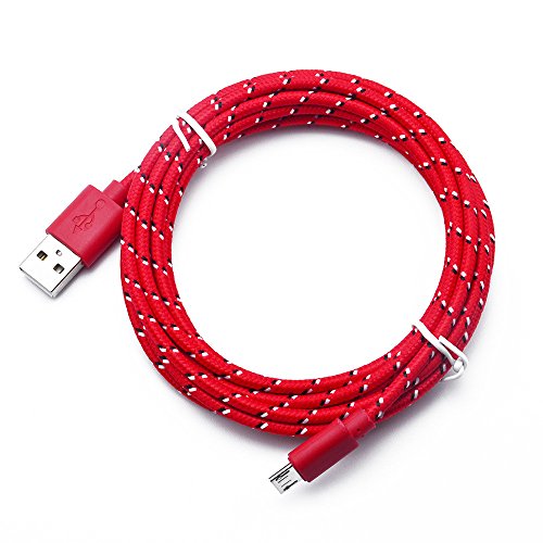 Huihong USB-Kabel Smartphone Ladekabel HanHuihong USB-Kabel Smartphone Ladekabel Hanf Seil Mikro-USB-LadegeräT Sync Datenkabel Schnur FüR Smartphone FüR Samsung, Sony, Moto, Htc, Nokia, Etc Von Huihong (1-3m) (1m, Rot)