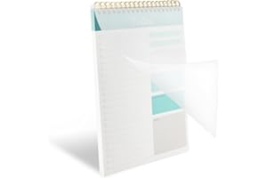 TECDW To Do List Bloc Note, 52 Pages Calendrier Journalier Planificateur, 24 x 17 cm Carnet de Tâches Quotidiennes, Daily Planner, Planificateur de Tâches Non Daté avec Liste de Contrôle (Vert)