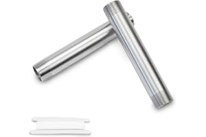 Bwintech 2 Piezas 150MM 1" Macho × 1" Macho BSP Rosca Acero Inoxidable 304 Racores de fundición con boquilla de prolongación