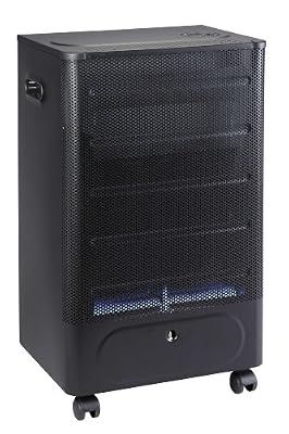 Favex 8591600 Praha Blue Flame Chauffage d'Appoint à Gaz Flamme Noir/Bleu 40 x 29 x 70 cm