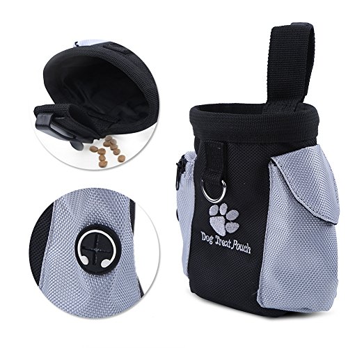 Eshylala Dog Treat Pouch, Training Bag with Poop Bag Dispenser, Waist Clip  and Carries Treats and Toys