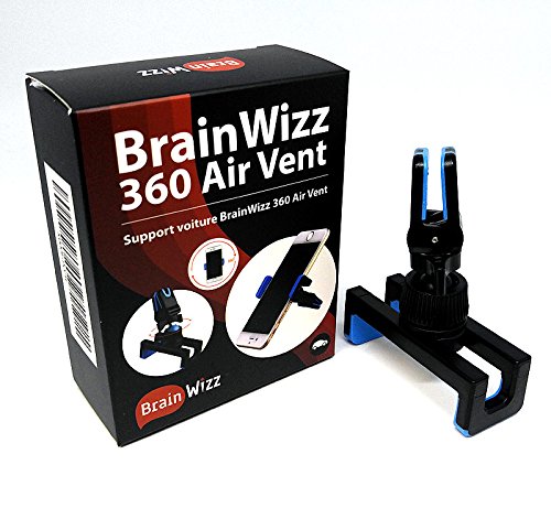 BrainWizzÂ® 360 Air Vent - Porta cellulare, supporto da auto universale del supporto griglia di ventilazione / Ventilazione iPhone 5S / 6S iPhone / iPhone 6 / 6S PiÃ¹ iPhone / iPhone 6 Plus / S4 e S5 Samsung Galaxy e S6 / HTC uno / Sony Xperia / Nokia / Huawei / Acer / Google Nexus / Nexus 6 / LG / Xiaomi