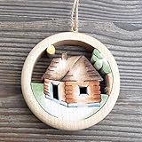 holzhütte englisch  Holzhütte Fensterdekoration