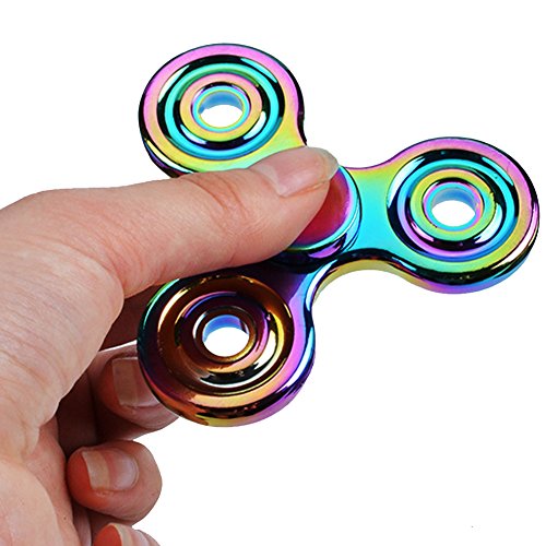 Hand Spinner Stress Relief Toy, Colourful Aluminum Alloy Hand Spinner EDC Fidget Toy Stress Reducer Made Bearing Focus Anxiety Relief Toys for Killing Time