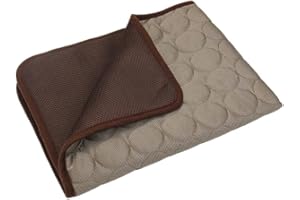 ILESTDG Pelsbarn Cooling Mat Dog Mat 4 Times Effective Cat Cooling Pad Keeps Pets Cool on Hot Summer Days Easy to Clean (Brown,XXL-150X100)