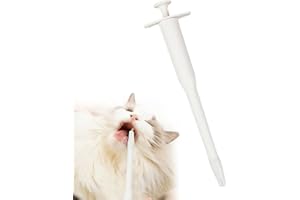 LOKXMVE Cat Pill Dispenser Cat Pill Popper, Cat Tablet Dispenser,Press Type with Plastics,Pet Plastic Pill Dispenser,Plastic Pet Pill Poppers,Animal Medicine Feeder Pill,for Feeding Dogs Cats Animals (White)
