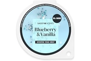 SASSY SCENTS Sassy Shop Wax Cera perfumada XL para derretir (arándano y vainilla)