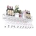 Produktbild An der Wand befestigtes Metallwein-Gestell, europäisches Eisen-Weinglas-hängendes Regal u. Halter-Regal für Küche/Bar/Restaurant (Farbe : Weiß, größe : 100*25cm)