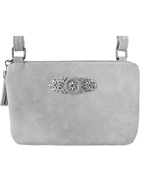 Trachten Umhängetasche Sofia - Kleine Handtasche Abendtasche mit Metallapplikation zu Dirndl und Lederhose