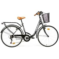 Moma - Bicicleta Paseo Citybike SHIMANO. Aluminio, 18 velocidades, ruedas de 26"