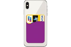 FYISWHO Handy Kartenhalter Universal,Kartenhülle für motorola moto g84 g82 g73 g72 g62 g54 g53 g52 g50 g42 g41 g32 g31 g30 g23 g22 g14 g13,Silikon Kreditkarten Tasche für moto e13 e20 e22 e30 e32 e40 (Purple)