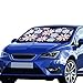Produktbild Girly Sonnenschutz für Auto Windschutzscheibe Süße süße bunte Blumen Faltbarer Sonnenschutz für maximalen UV- und Sonnenschutz Halten Sie Ihr Fahrzeug kühl. 55 x 30 Zoll (140 x 75 cm) Fenster Sonnens