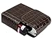 Produktbild Zigarettenetui Zigarettenbox Etui aus Leder mit Aluminium Schaniere und Feuerzeug Fach. (Krokoleder/braun)