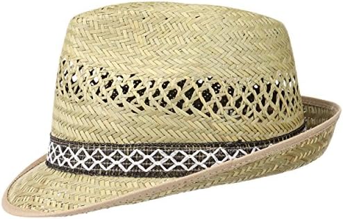 Straw Harvester Hat (sun protection) for men and women |Trilby-style sun hat | Straw hat for summer on the beach or on holiday | Various sizes | Natural colour