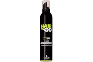 LENDAN - Espuma Pelo Rizado - Hair To Go U Rock - 300 ml - Fijación Flexible con Efecto Memoria - Larga Duración - Efecto Antiencrespamiento Cabello - con Protector de Calor para el Pelo