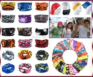 Benjoy 4 pc Bandana Bikers Motorcycle Riding Neck Face Mask Protection Tube Head Bands for Hero Splendor Plus