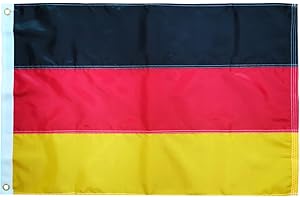 TCTOHZNG Bundes und Deutschland Fahne Deutsche Flagge mit Messing-Ösen 60 * 90cm 210D Nylon-Material mit Genähten Streifen Premium Wetterfeste Flaggen für Draußen und Drinnen (60 * 90cm)