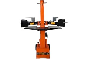 Forest Master FM8VE 8-Ton Vertical Electric Log Splitter – Heavy-Duty Wheeled Wood Splitter with 4-Way & Obtuse Blades – Splits Logs up to 550mm – UK-Safe (CE/UKCA, 3-Pin Plug)