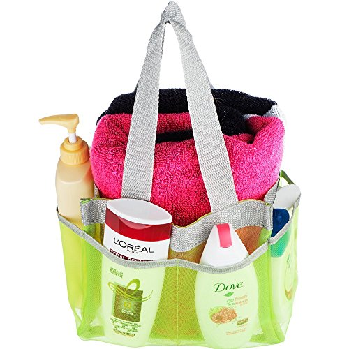 Shower Caddy – Quick Dry Hanging Dorm Shower Caddy – Gym Shower Caddy – Hanging Toiletry Bag – Shower Tote – Shower Caddies Organizer – Shower Bag 7 Storage Totes Compartments – Shower Tote (Grün) - 6