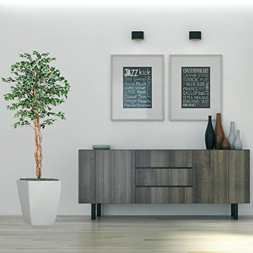 Großer grüner Ficus Baum, Echtholzstamm, Kunstbaum, Kunstpflanze, Dekobaum – Variante: 160 oder 190 cm - 5