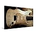 Produktbild Premium Textil-Leinwand 90 cm x 60 cm quer CS 1962 HEAVY RELIC STRAT | Wandbild, Bild auf Keilrahmen, Fertigbild auf echter Leinwand, Leinwanddruck: Vintage Gitarre in Szene gesetzt (CALVENDO Kunst)