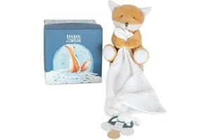 Doudou et Compagnie - Collezione UNICEF - Fermaglio per ciuccio volpe - Appendere tettarella 12 cm - Arancione - Regalo di nascita per bambine e ragazzi - Garanzia perduta -Bambino e Me - DC3786