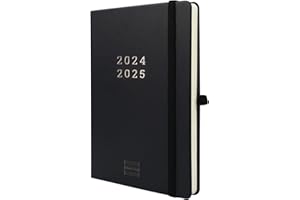 Finocam - Agenda Mínimal 18 Meses 2024 2025 Semana Vista Horizontal Julio 2024 - Diciembre 2025 (18 meses) Negro Internacional