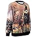 Thenice Women's Digital Print Pullovers Sweatershirts T Shirts (Alexander)