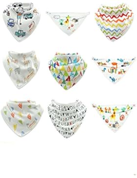 CuteOn Bambino Bandana Drool Bavaglini, Unisex Taglia unica