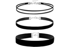 YIZHIXIANGQ 3 PCS Gothic Halskette Damen, Vintage Choker Damen, Schwarzer Choker Samt, Choker Kette Damen, Schwarze Choker, Lolita-KostüMzubehör für Die Karnevals-Maskerade-Party