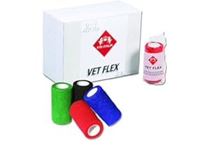 ZEWOOL Vet Flex 12 pezzi - Benda elastica per medicazione cavalli