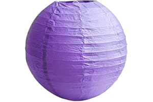 Matissa Papierlaternen, runder Lampenschirm, für Hochzeit, Geburtstag, 10/15/20/25/31/36/41 cm, Papier, Hot Purple Lantern, 8"(20CM)