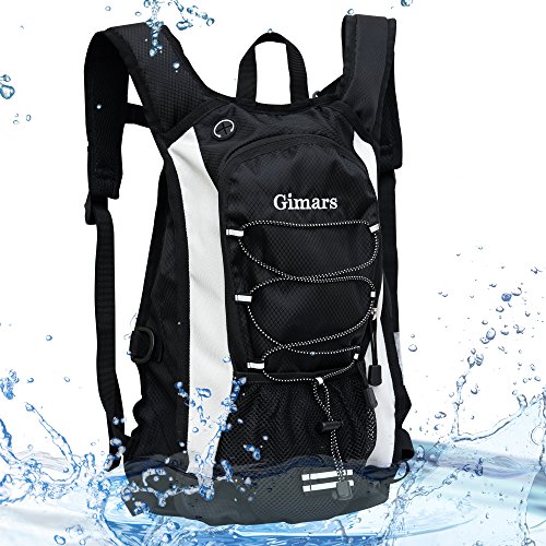 GIMARS Trinkrucksack mit 2L-Trinkblase Wasserdicht Sport Rucksack für Radfahren, Wandern, Laufen, Rennen - 6