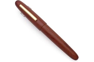 CZXWYST JINHAO 9056 - Penna stilografica in legno naturale, realizzata a mano, in legno di rosa, pennino medio 0,7 mm