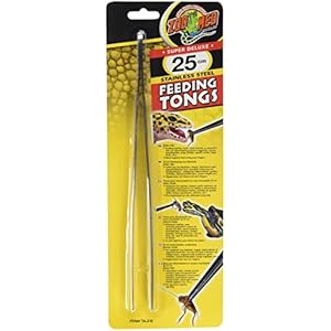 Zoo Med TA-21e Edelstahl Futterzange, 25 cm, zur Fütterung von Reptilien, Vögeln, Fischen