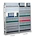 Produktbild Aktenregal, Stecksystem, einseitige Nutzung, Grundregal 1750x335x810 mm, 4 Zwischen- und 1 Deckboden, Tragkraft 60 kg je Boden, für 45 Ordner DIN A4, Oberfläche: verzinkt