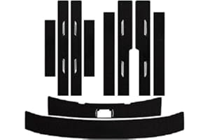 ENFILY Car Carbon Fiber Door Sill Kick Plates Protector +Rear Guard Plate for Mitsubishi Outlander Samurai 2013-2021, Welcome Pedal, Scuff Guard Non-Slip Auto Styling Decoration Accessory