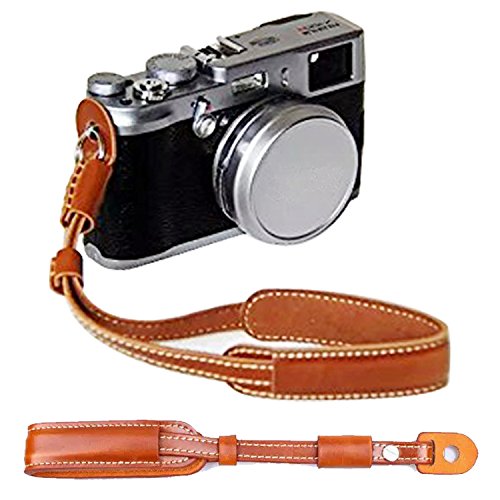 First2savvv XJD-X70-HH09S09 Premium Qualität braun Ganzkörper- präzise Passform PU-Leder Kameratasche Fall Tasche Cover für Fujifilm Fuji X70 mit Kameragurt - 7