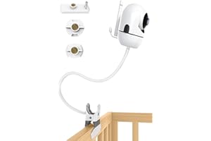 Yaekea Flexible Baby Monitor Mount for Hello Baby Camera Compatible with Hello Baby HB6550/HB65/HB6560/HB6340/HB6339/ 1/4 Inch Hole Baby Monitor Clip Mount for Crib Wherever