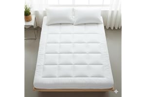 delka Luxury Mattress Toppers -Extra Thick Bed Topper for Back Pain Relief, Breathable & Hypoallergenic -Soft Quilted Cover, Deep Elastic Straps -Bed Topper UK (Single)