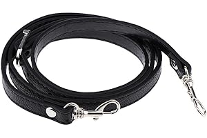 Fenteer Schulterriemen für Schultergurt Trageriemen Riemen Umhängegurt Lederriemen 110G120 cm, Schwarz