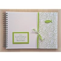 Gästebch Fotoalbum Kommunion Konfirmation Firmung Taufe Fisch christliche Symbole grün apfelgrün hellgrün kiwi