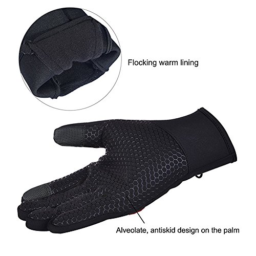 Limirror wasserdichter Touchscreen Handschuhe Winter Fahrradhandschuhe Laufhandschuhe Sports Handschuhe mit Touchscreen Funktion - 5